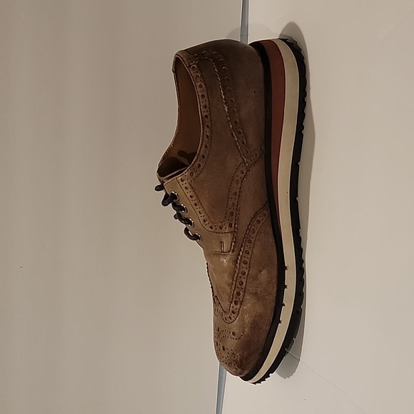 Prada size 9 gorgeous shoes brown wingtips - Picture 5 of 6